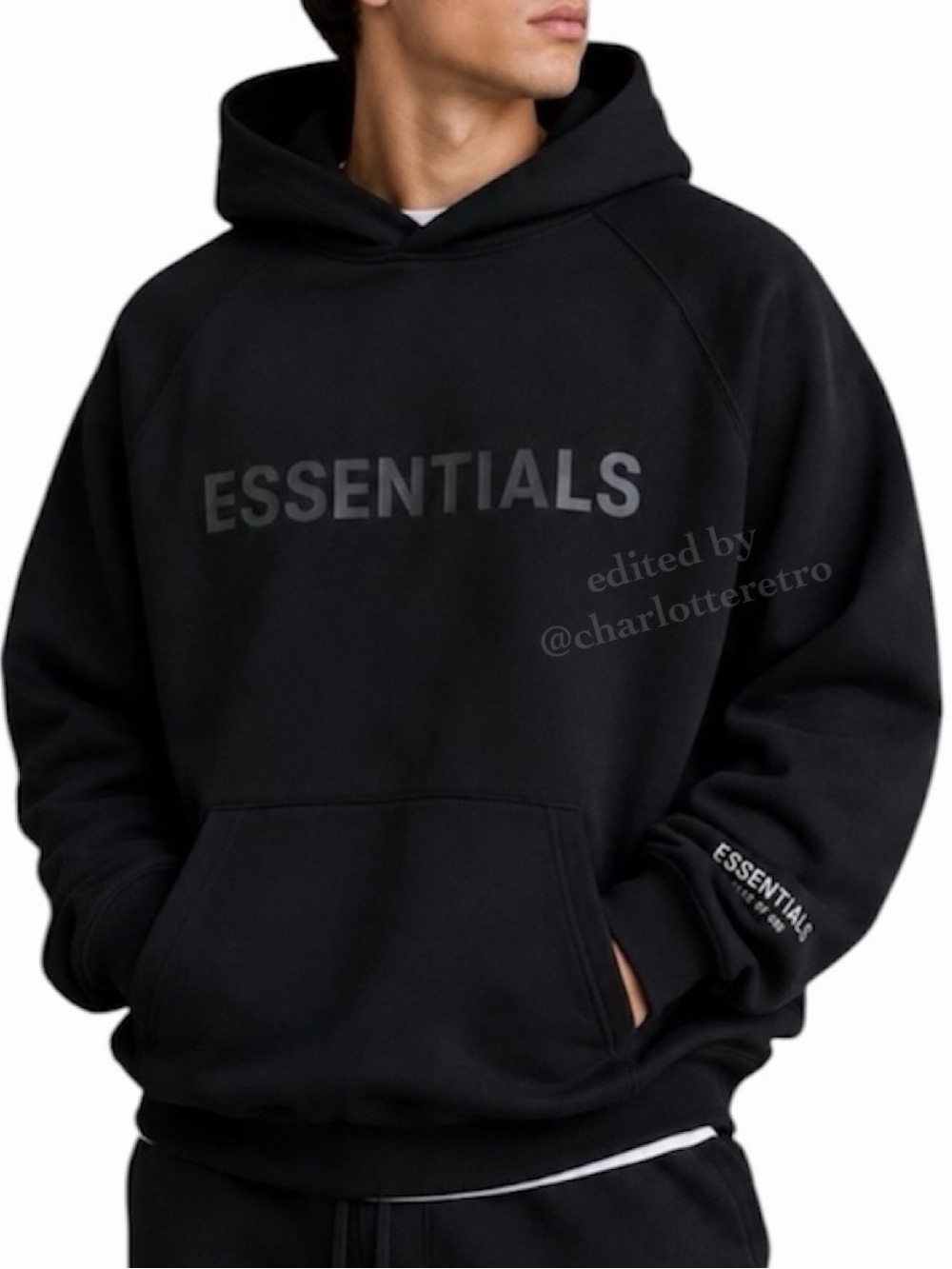 ESSENTIALS x Fear of God • Black Hoodie